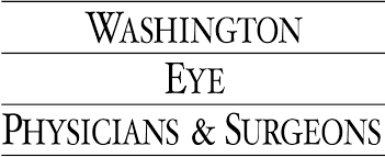 Black and white logo with the text: "Washington Eye Physicians & Surgeons" in uppercase letters, separated by horizontal lines above and below each line of text.