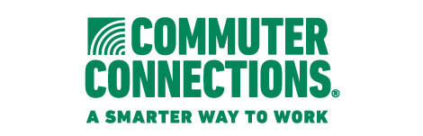 Commuter Connections logo with a green icon and text reading "COMMUTER CONNECTIONS" above the tagline "A SMARTER WAY TO WORK" on a white background.