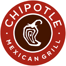 Chipotle Mexican Grill logo featuring a stylized chili pepper in white on a dark brown circle, surrounded by a red ring with the text "Chipotle Mexican Grill" in white capital letters.
