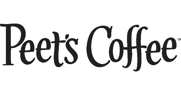The image shows the Peet's Coffee logo with the brand name written in black, stylized font on a white background.