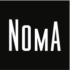 Black square logo with the word "NoMa" in white, bold, uppercase letters, with the "N" and "A" slightly larger than the other letters and the text centered on the black background.