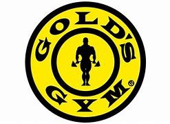 Gold’s Gym logo featuring a silhouette of a muscular figure holding weights, centered inside a yellow circle with the words “GOLD’S GYM” in black, bold letters around the edge.