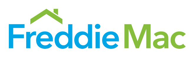 Freddie Mac logo with "Freddie" in blue, "Mac" in green, and a green house roof icon above the first "d".