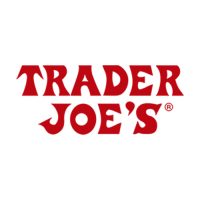 Trader Joe’s logo featuring the store name in bold, stylized red lettering on a white background.